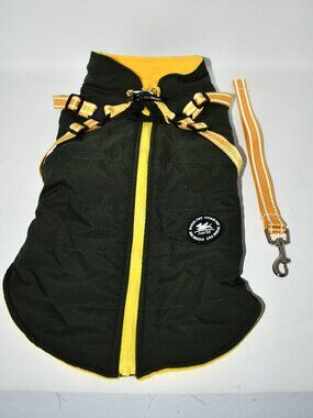 Norbi Dog Coat w/ Built-In Harness Yellow XL Waterproof Puffer Jacket NWT